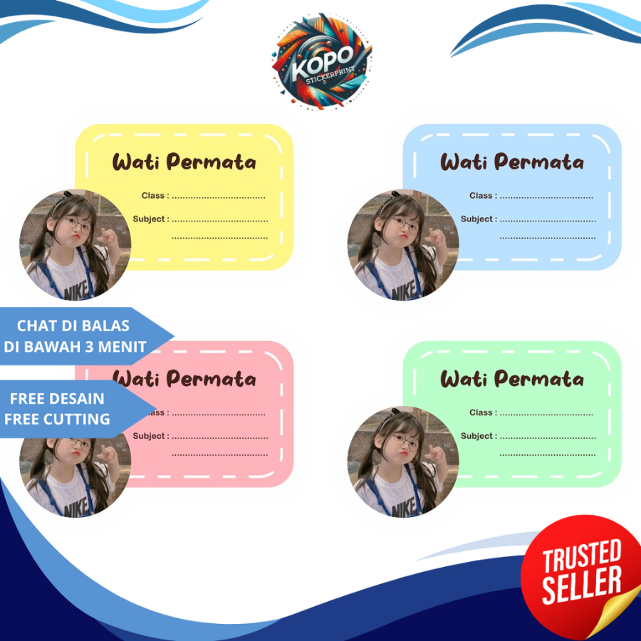 

Stiker Buku Custom Sticker Label Buku Pelajaran Sekolah