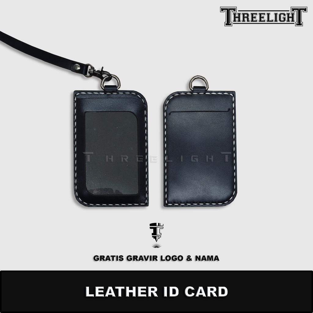 

ID CARD KULIT CUSTOM / ID CARD HOLDER / TALI LANYARD KULIT / NAME TAG