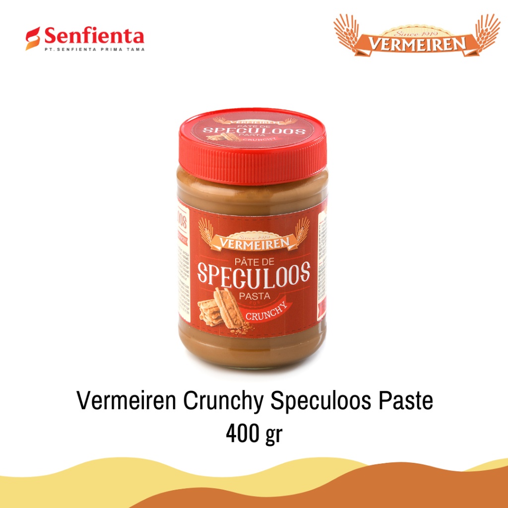 

Vermeiren Crunchy Speculoos Paste 400gr | Speculoos Crunchy | Selai Biscoff