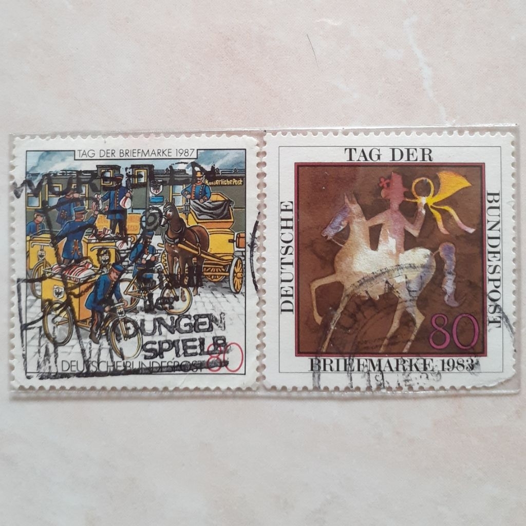 

Perangko Jerman Stamp Day Tahun 1982-1987 set 2pcs