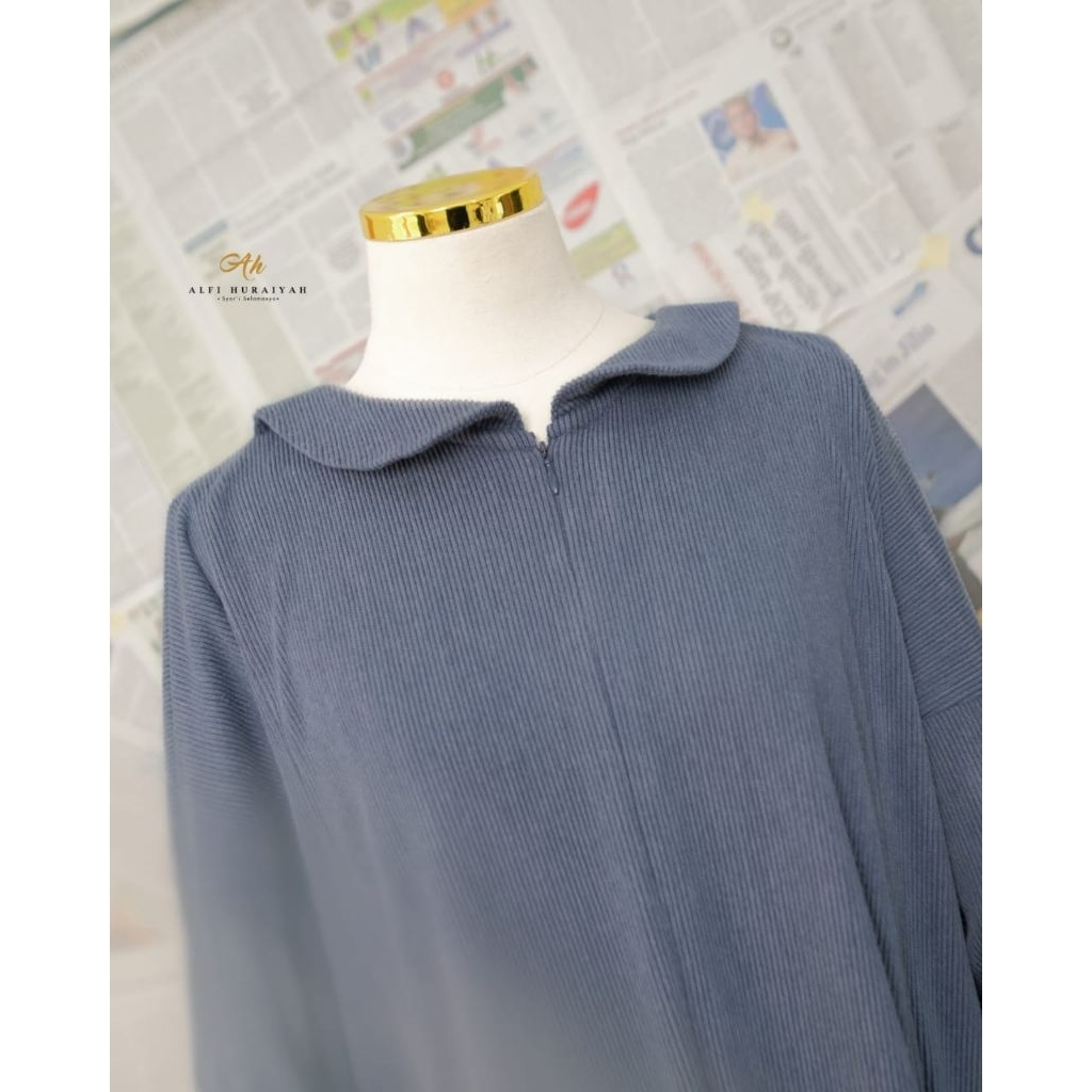 Hayfa Gamis [Navy] by Alfi Huraiyah