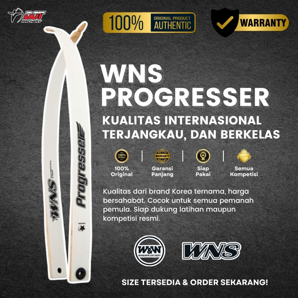 Limb Standar Bow WNS Progresser | Sayap Busur Nasional | Aksesoris Daya Lentur & Stabilitas Tembakan