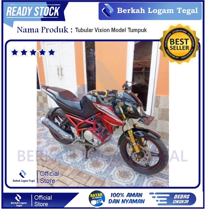 Tubular Vixion New NVA NVL dan Vixion Old Model Full Tumpuk Lancip Touring Adventure Plus Double Sli