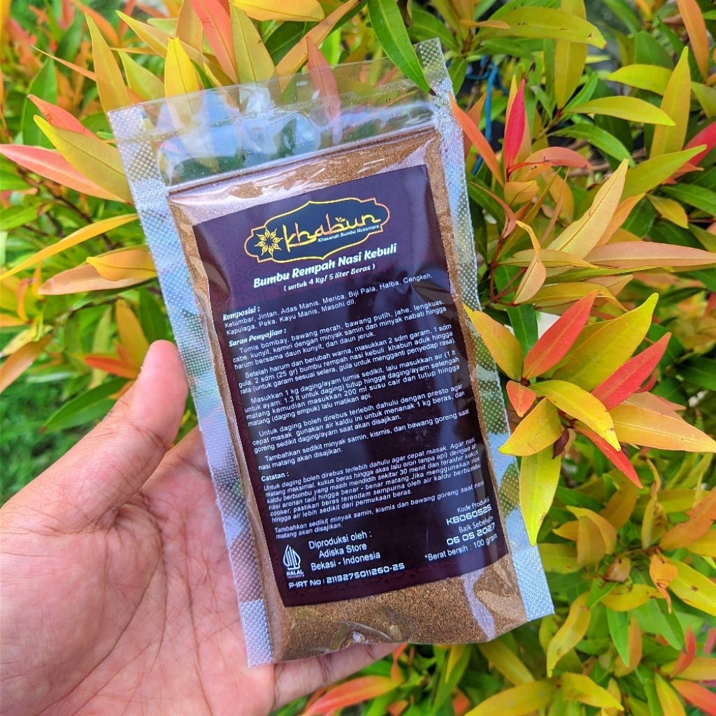 

Bumbu nasi kebuli 100gr instan praktis (4kg/5 liter beras) khas arab 40-45 porsi