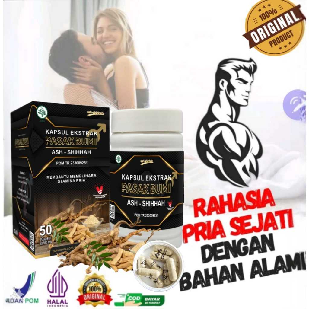 Herbal Pasak Bumi plus untuk stamina 50Kapsul | Kapsul Pasak Bumi ash-shihah Bpom
