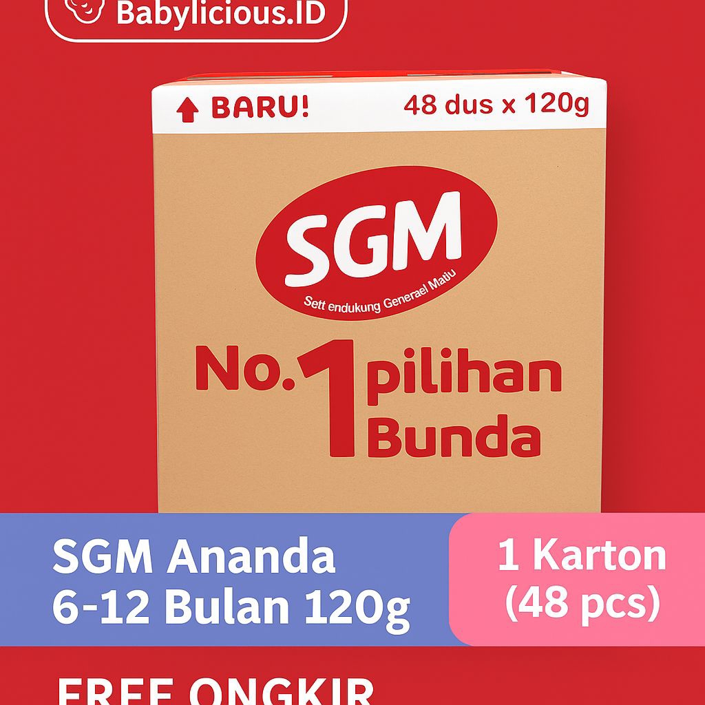 SGM Ananda 6–12 Bulan 120g | 1 Karton Isi 48 pcs | Susu Formula