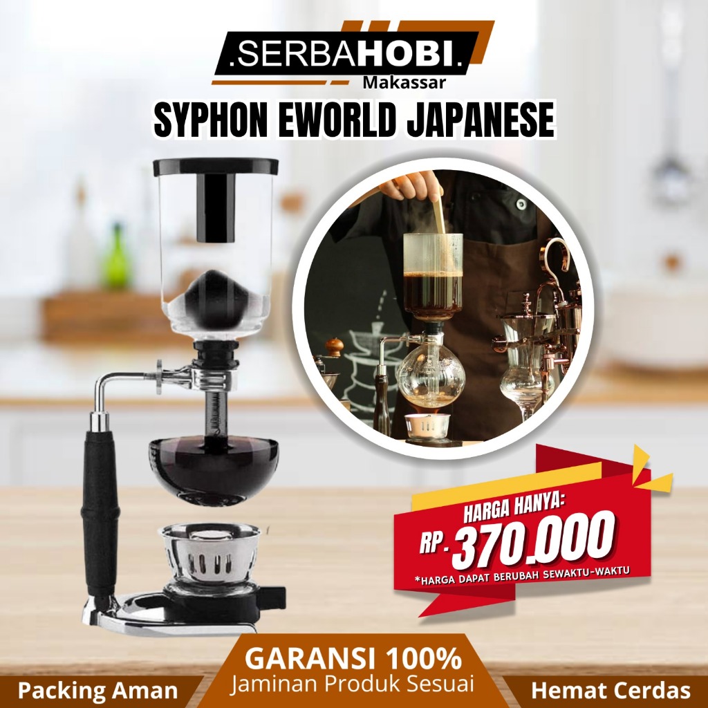 Eworld Syphon Coffee Maker Manual Brew Vacuum / Alat Kopi Manual Syphon / Syphon Coffee Maker