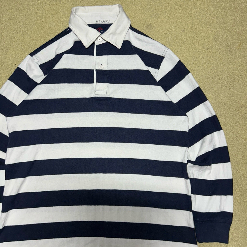 PRELOVED RUGBY POLO LENGAN PANJANG BROOKS BROTHER SALUR