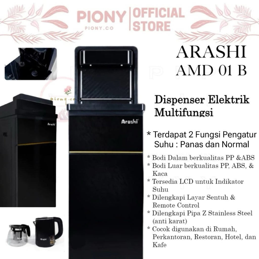 DISPENSER MULTIFUNGSI ARASHI AMD 01B ARASHI AMD 02 BC / DISPENSER GALON BAWAH 4 FILTUR DINGIN NORMAL