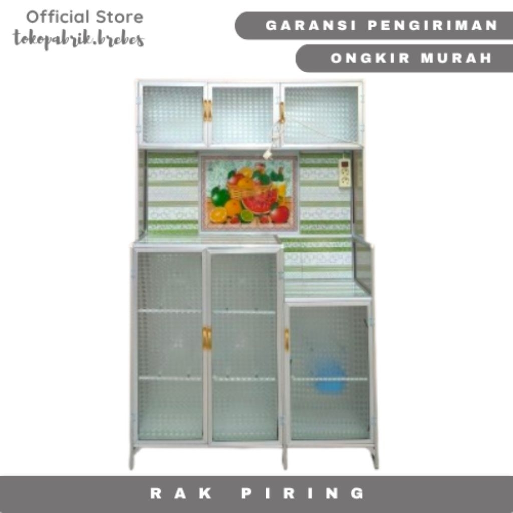 Rak piring 3 pintu kaca alumunium rak piring 2 pintu rak dapur keramik termurah