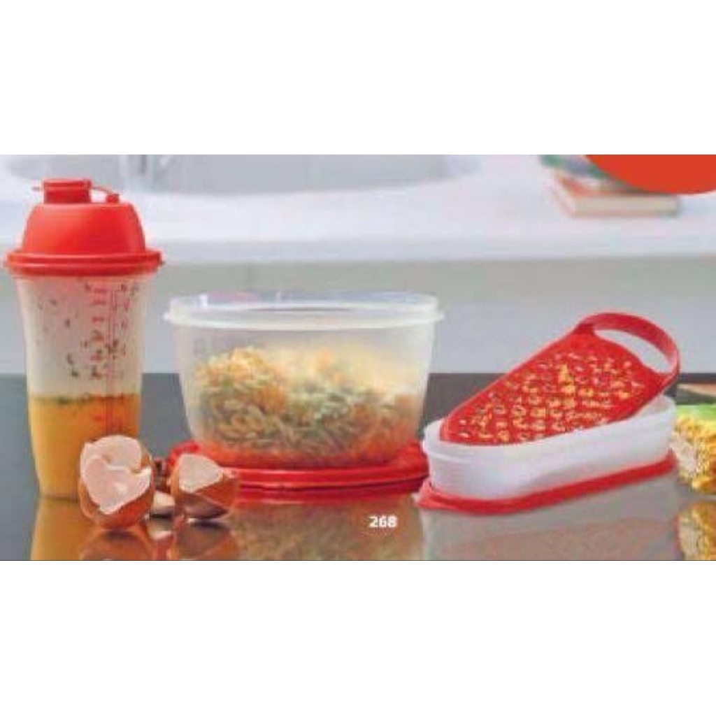 Simply Red Set Tupperware ORI