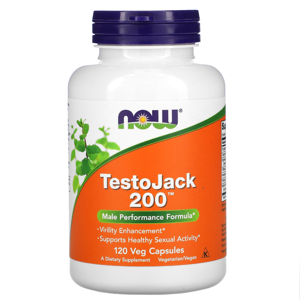 NOW Foods TestoJack 100 200 60 120 Veg Capsules