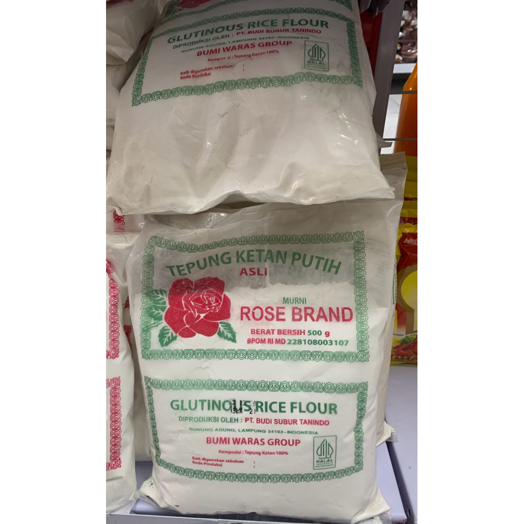

Tepung Ketan Rose Brand 1 Dus (500gr isi 20pcs)