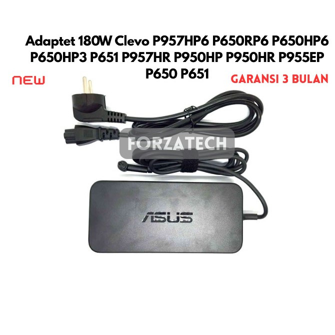 Adaptet 180W Clevo P957HP6 P650RP6 P650HP6 P650HP3 P651 P957HR P950HP P950HR P955EP P650 P651 New Be