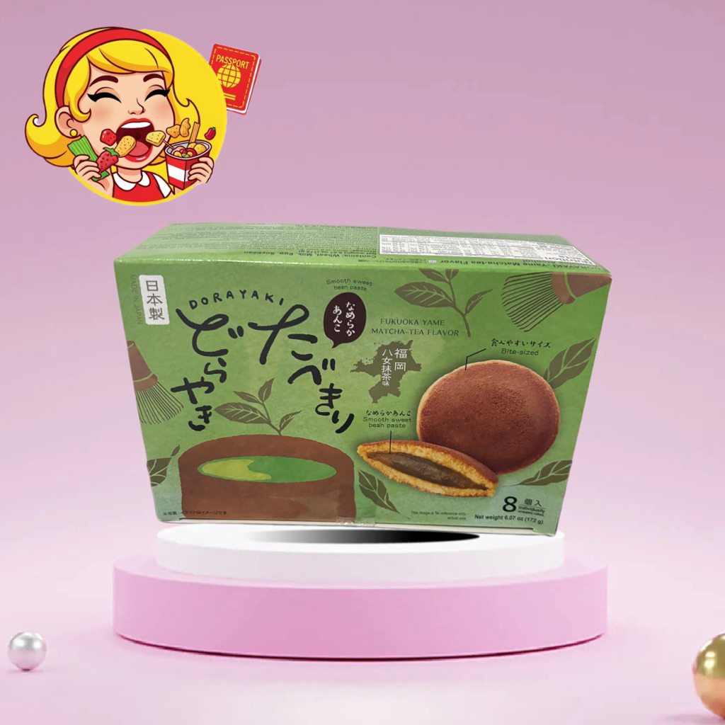

Dorayaki Jepang Matcha Fukuoka – Isi 8 pcs | Kue Jepang Lembut Isi Kacang Manis