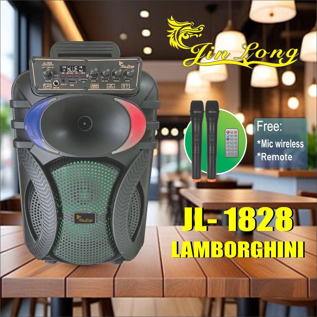 SPEAKER NIRKABEL SUPER BASS WIRELESS JINLONG JL 1828 LAMBORGHINI