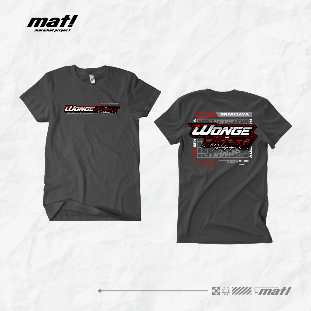 Kaos Baju Wonge Yusri Sriwijaya Audio System Katun Kombed Distro Premium Unisex