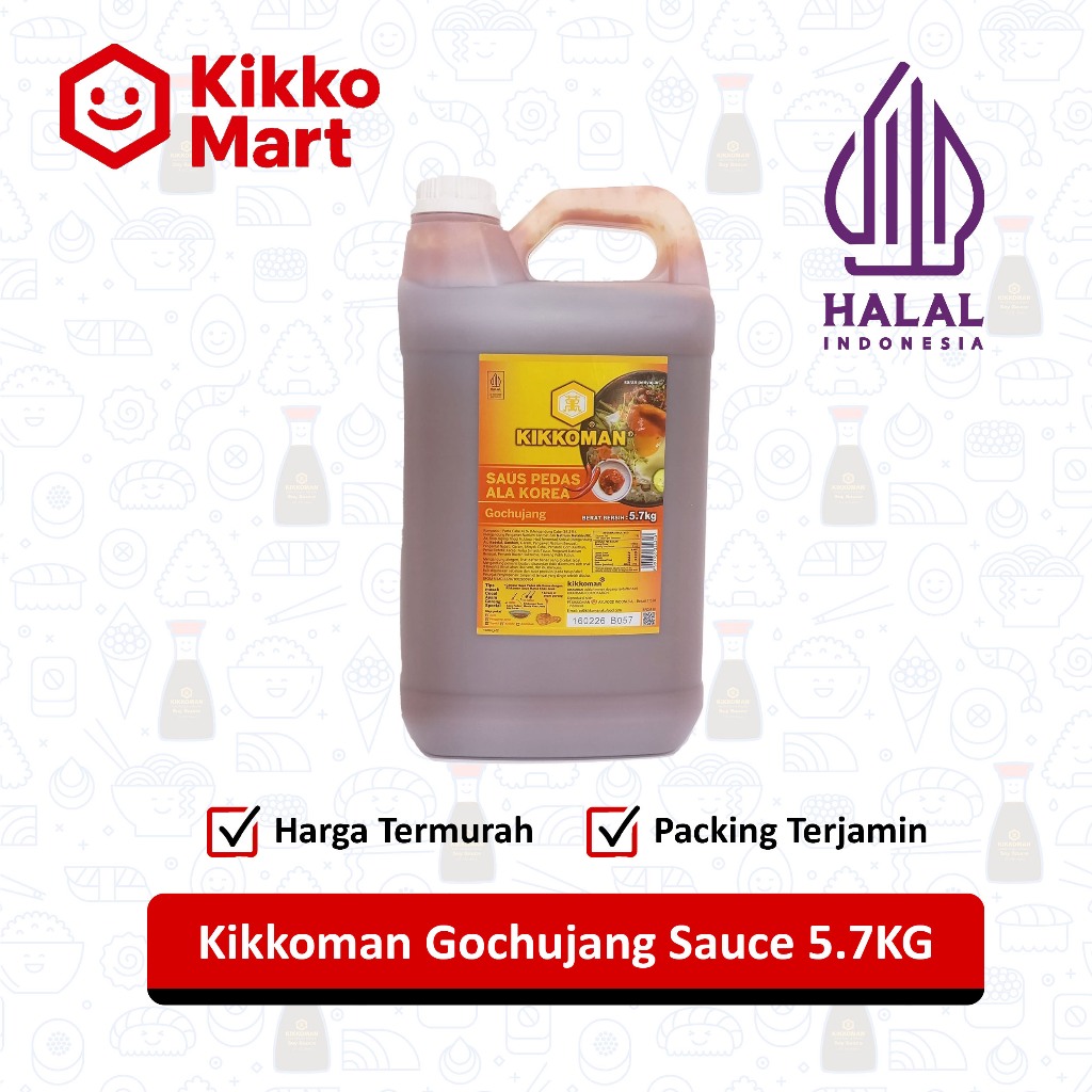

Kikkoman Gochujang Sauce Halal 5L / 5.7KG – Saus Pedas Manis Korea Siap Pakai – Cocok untuk Tteokbokki, Rice Bowl, Korean BBQ, dan Aneka Menu Korea