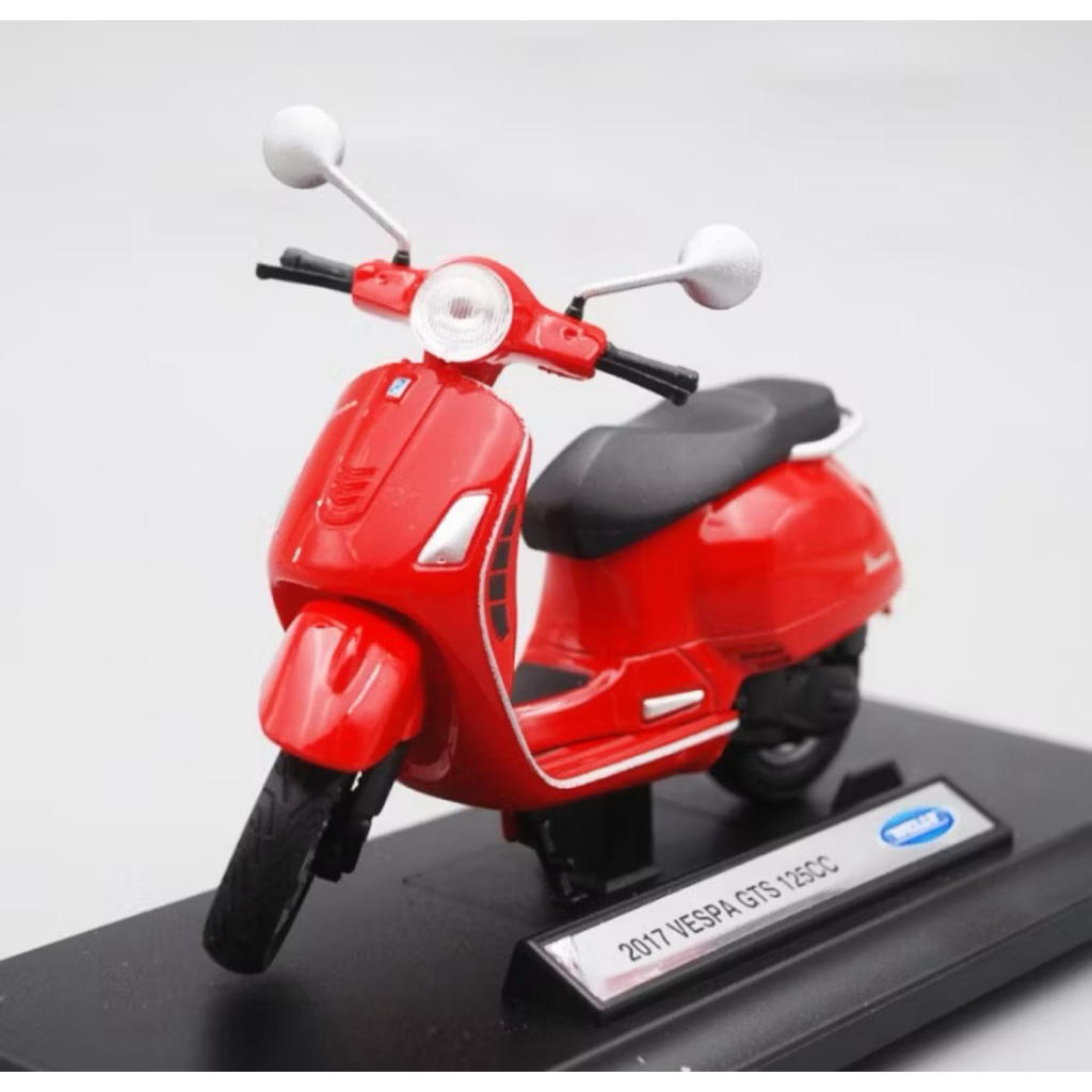 Welly Vespa GTS 125CC 2017 Diecast Motor Skala 1/18