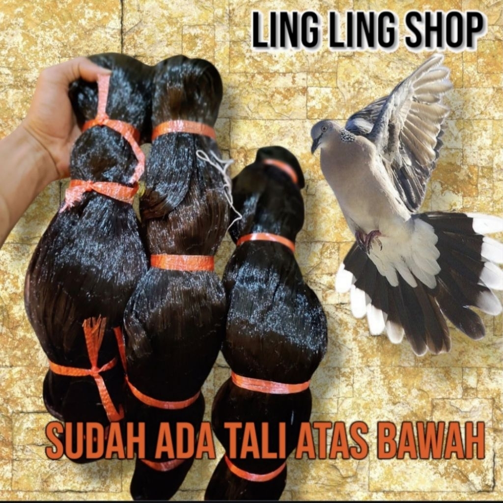 JARING BURUNG PERKUTUT PANJANG 50 METER X 2 METER UKURAN 2 INC