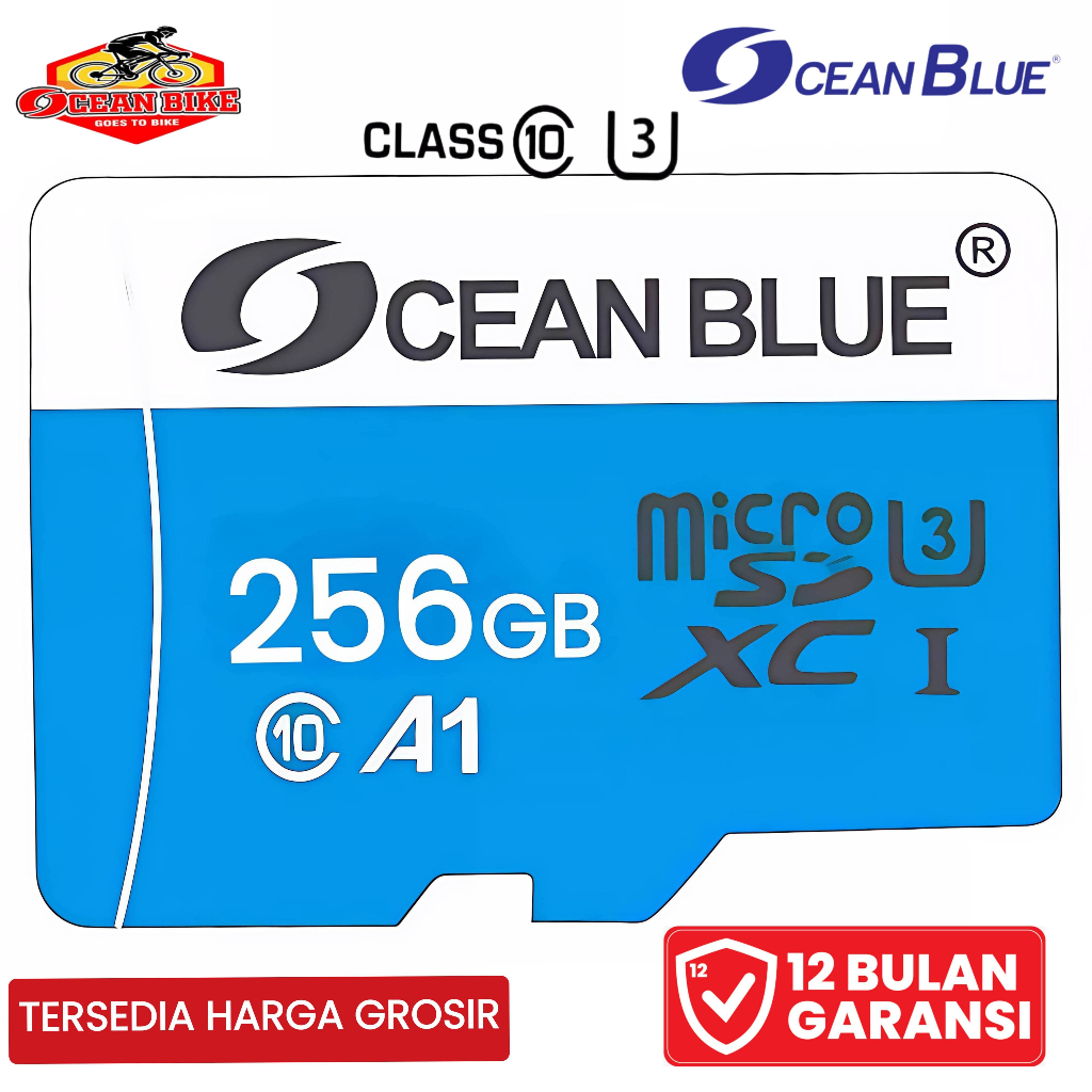 NAMPOL OCEANBLUE Memory Card Hp Micro SD Class 10 U3 128 256 512GB MMC Memori Kamera Cctv Tf Card