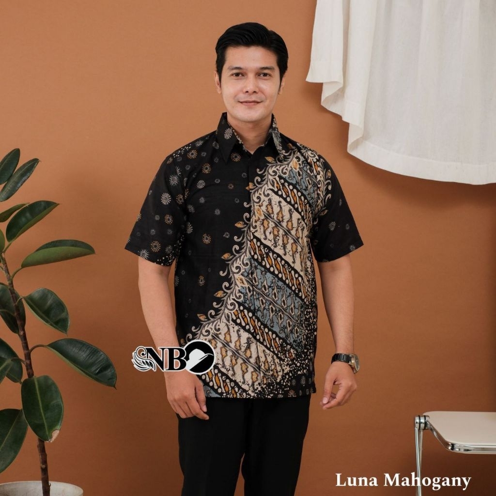 LAKUNA BATIK Baju batik pria dewasa lengan pendek Hem batik cowok kondangan batik pria modern BISA C