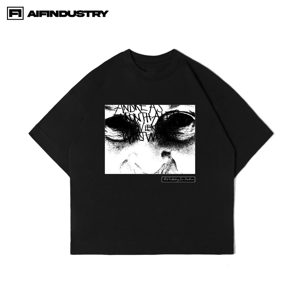 AIFindustry - Tshirt boxy Fit Sillent Gaze / Boxy T Shirt / Tshirt Boxy Softweight / Boxy Tshirt Pri