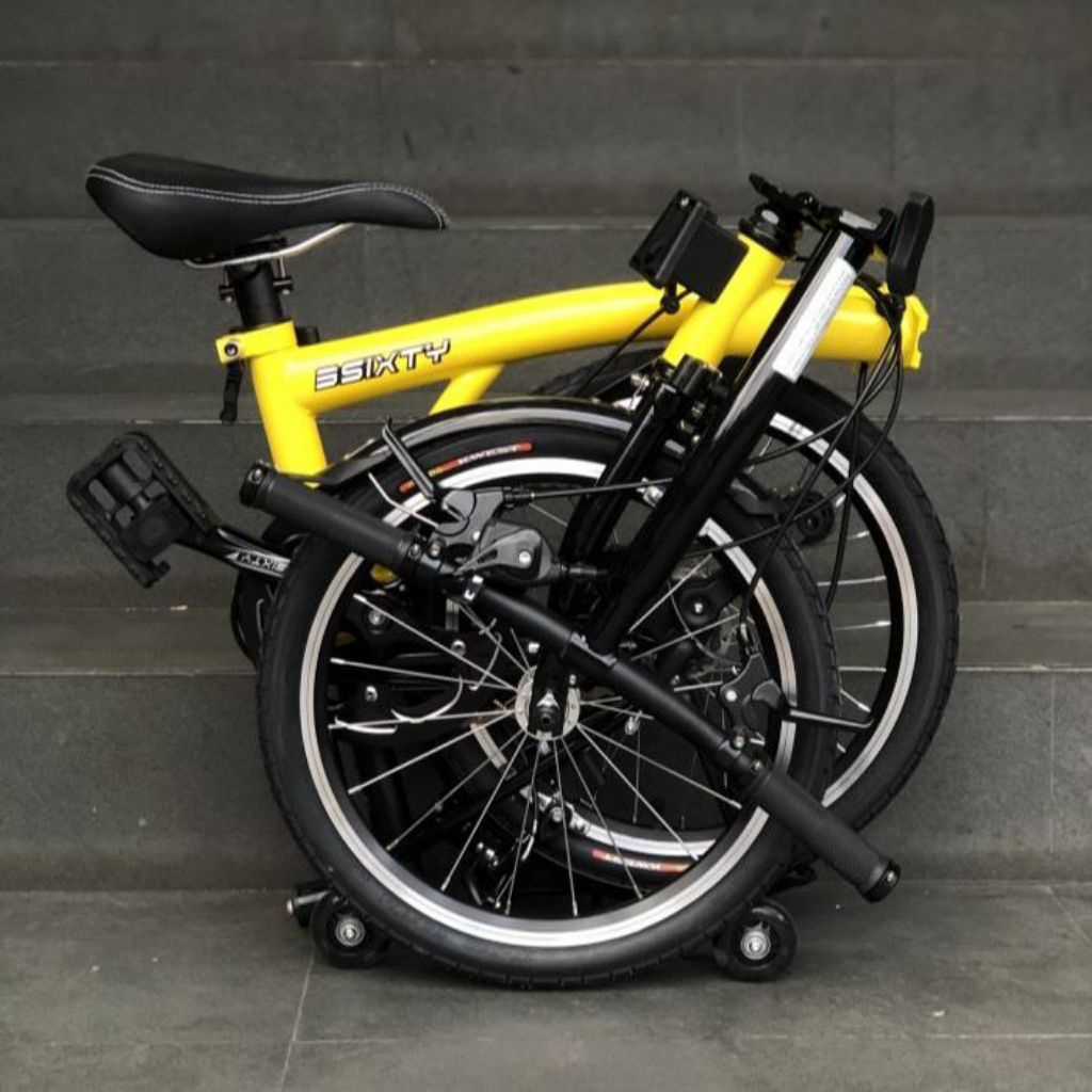 Sepeda Lipat Folding Bike 3SIXTY Yellow Black