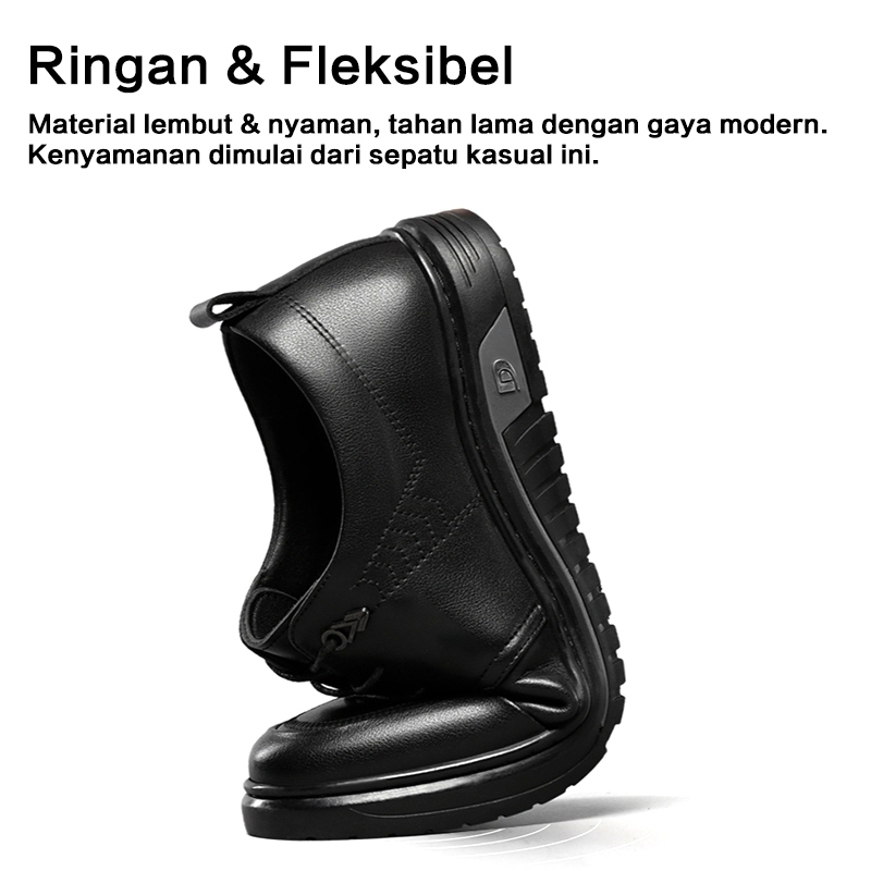 CUCI GUDANG Leedoo Sepatu Pria Casual Sepatu Formal Sepatu Pantofel Cowok Sepatu Kulit Kerja