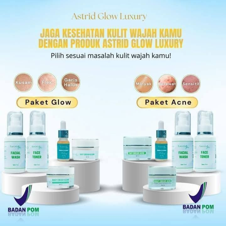 ASTRID GLOW-LUXURY SKINCARE PAKET FLEK & ACNE