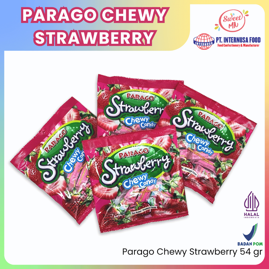 

Permen Parago Chewy Strawberry 4x54 gr