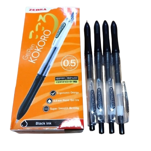 

[PCS] BOLPEN / PULPEN GEL INK ZEBRA KOKORO GEL 0.5 TINTA HITAM