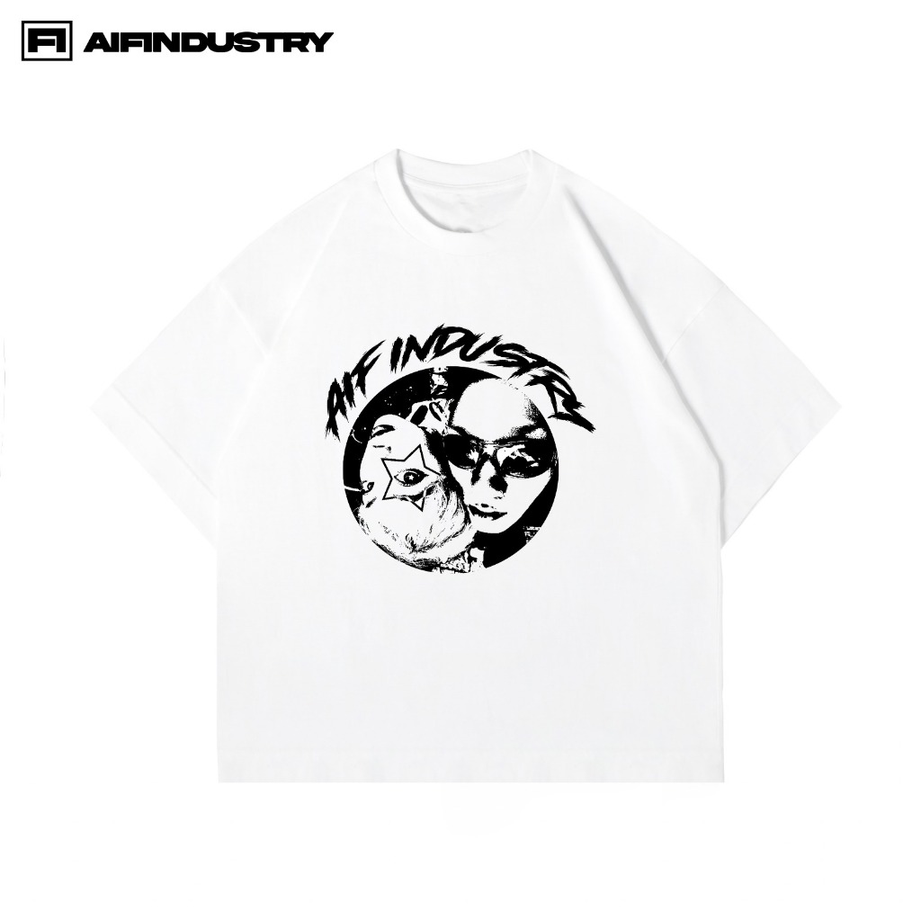 AIFindustry - Tshirt Boxy Fit Mystic Faces / Boxy T Shirt / Tshirt Boxy Softweight / Boxy Tshirt Pri