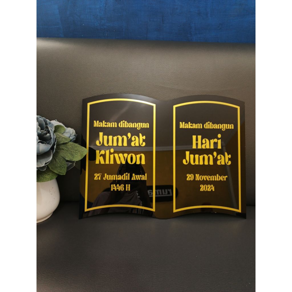 Papan Nama Akrilik | Papan Nama Batu Nisan Akrilik| Akrilik Custom