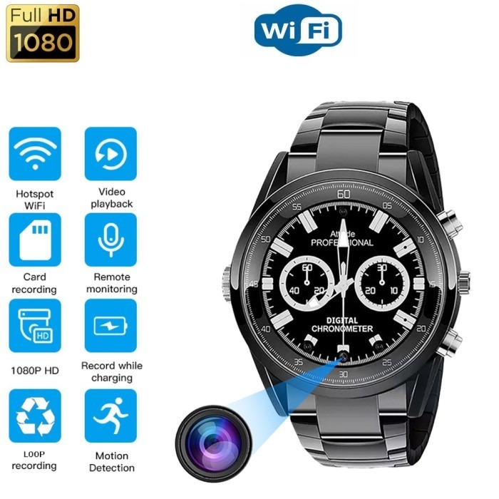 Selectedpro Smart Camera Jam Tangan 8GB Kamera Watch Smartwatch WATCHCS8GB Pengintai Tersembunyi