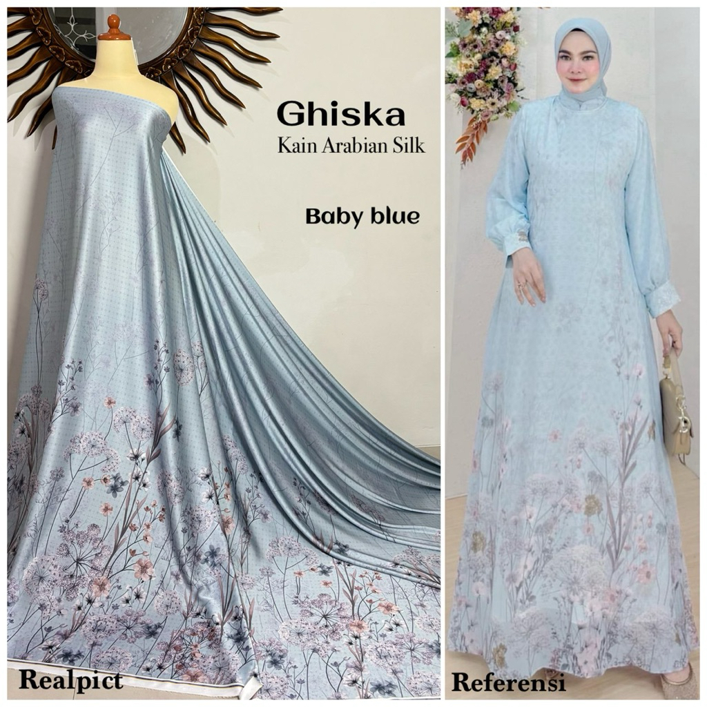 GHISKA SERIES | BAHAN KAIN ARABIAN SILK | KAIN METERAN SARIMBIT | KAIN METERAN COD | BAHAN PREMIUM