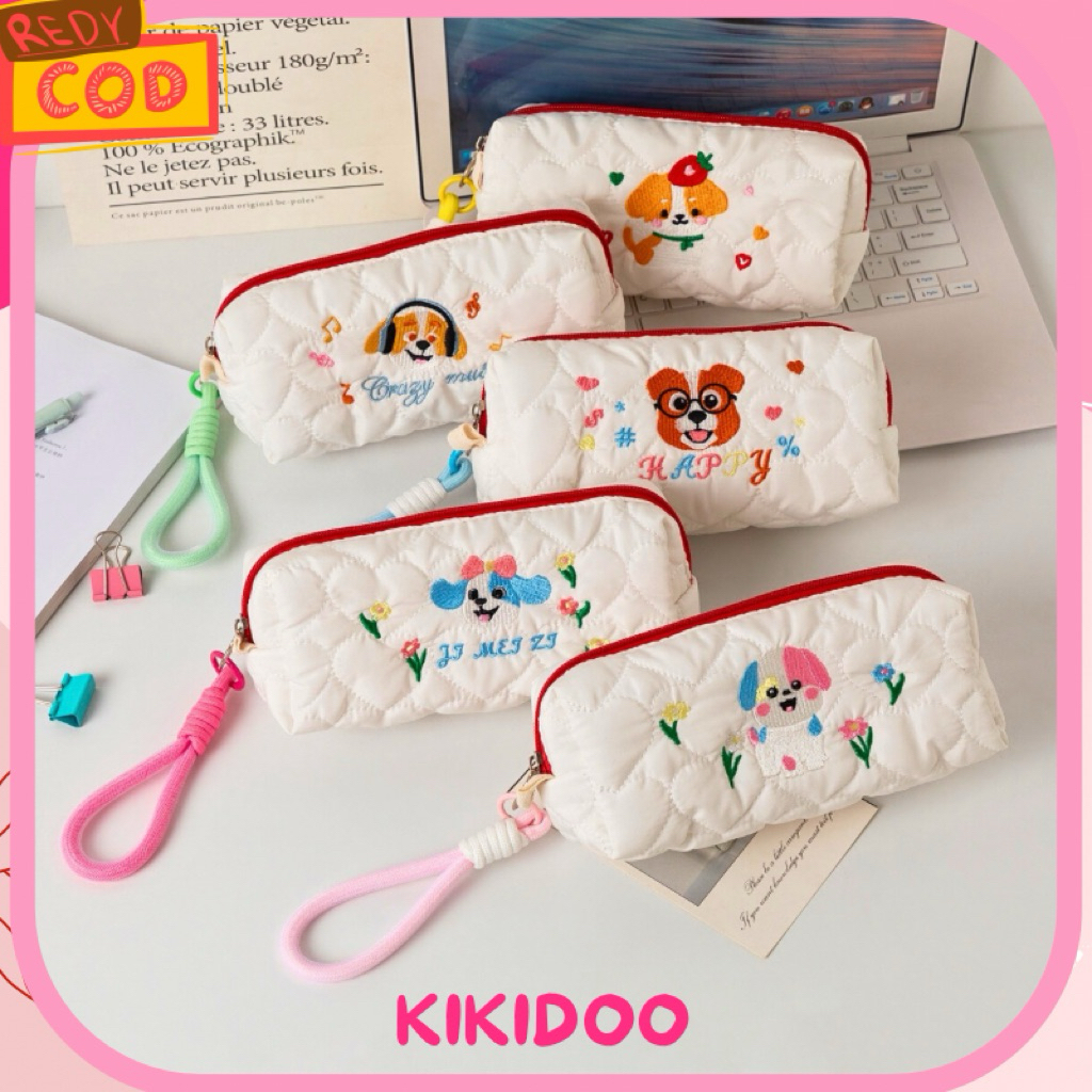 

Kikidoo Kotak Pensil Kain Embroidery Animal Multifungsi | Tempat Alat Tulis & Kosmetik | Pouch Stationery Makeup Organizer Murah