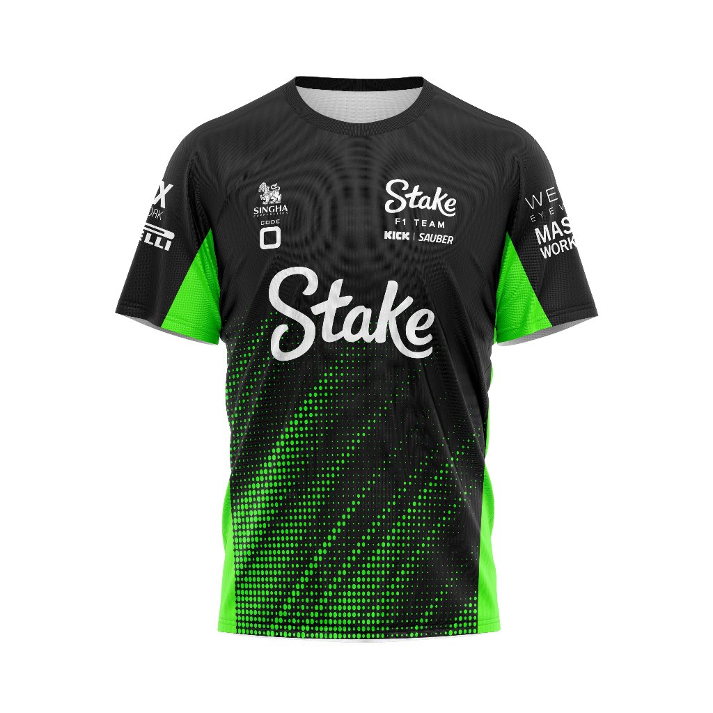 Baju Kaos Jersey Anak F1 Kick Sauber 2025 Balap Mobil Formula Satu Custom Full Print