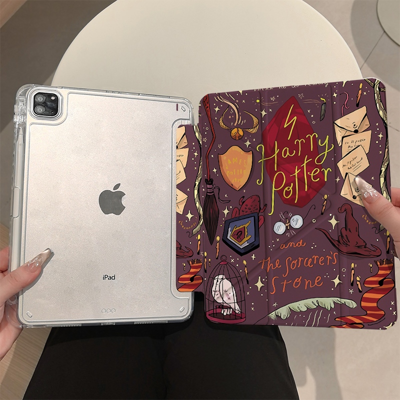Harry Potte  Spellbook coverLipat 3+Y Bentuk Y, Kualitas Terbaik Sarung iPad, Cocok untuk Air1 2 Gen