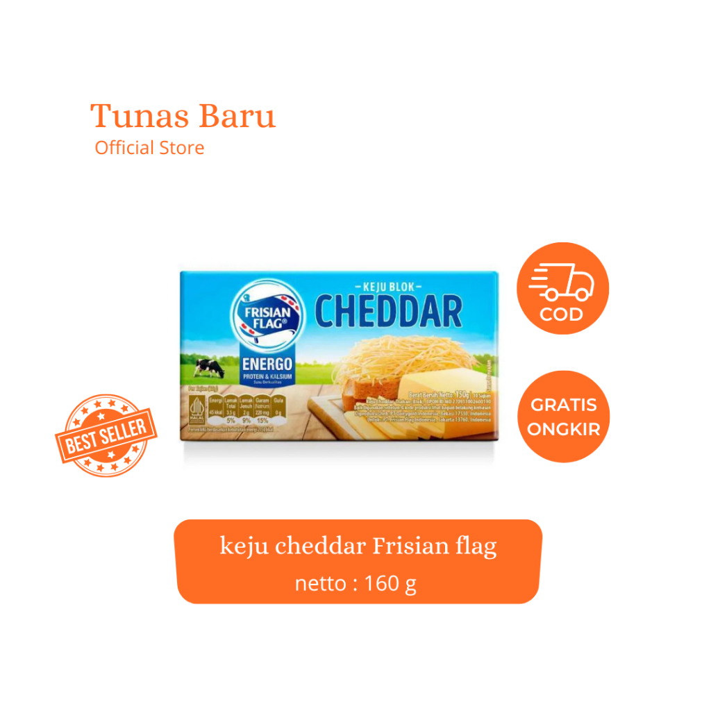 

Frisian Flag Keju Cheddar 160g