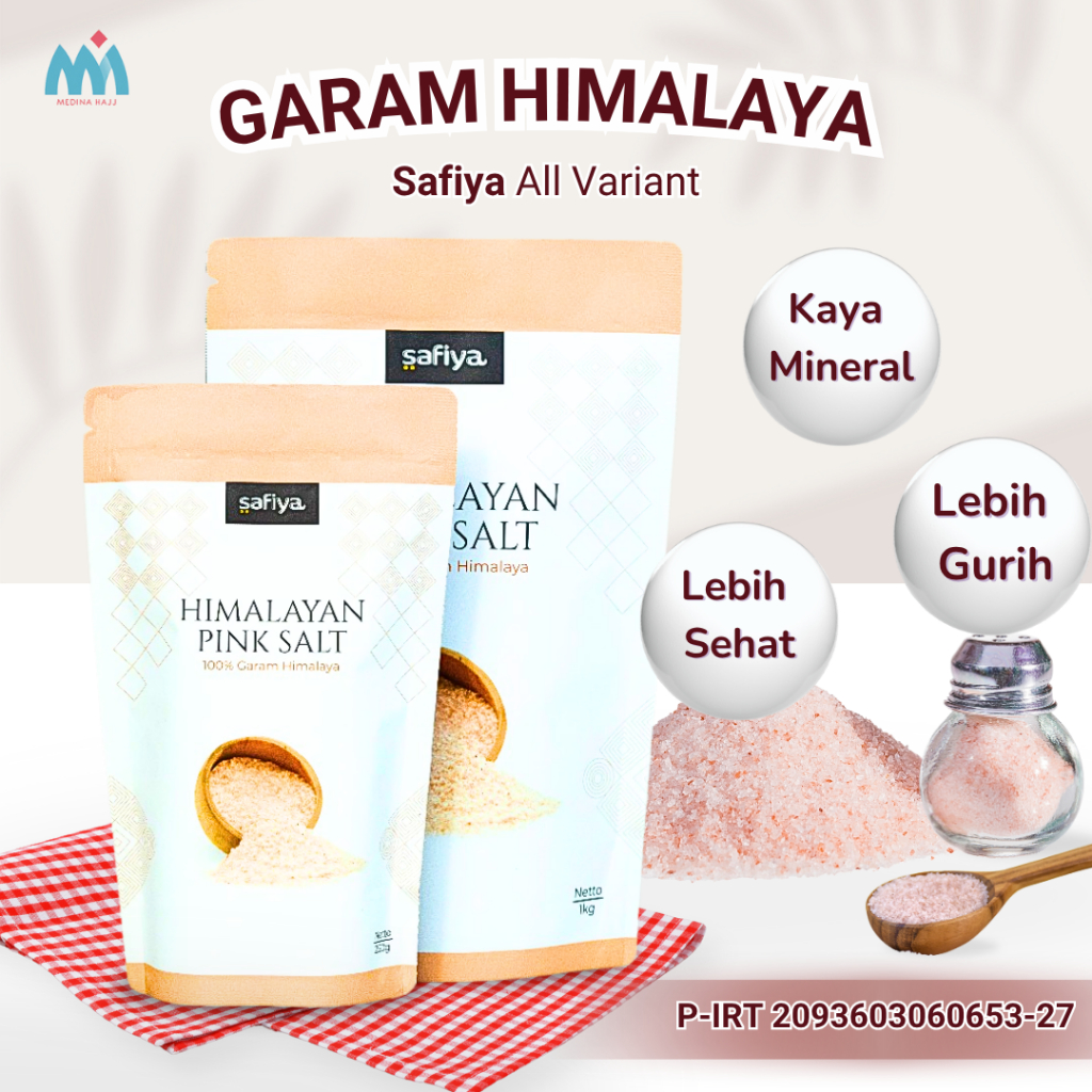 

Garam Himalaya Safiya 1 Kg Garam Himalayan Bumbu Dapur Pink Salt Himalayan Super Premium