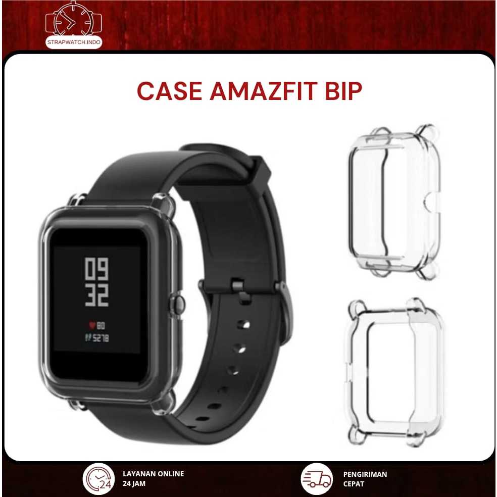 BUMPER AMAZFIT BIP CASE WATCH - PROTECTOR TPU SOFT CASE - FOR XIAOMI HUAMI AMAZFIT BIP CASING JAM TA