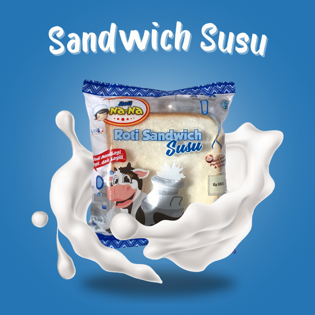 

Roti Nana Sandwich Rasa Susu Roti Kemasan (BUNDLINGS 5 PCS)