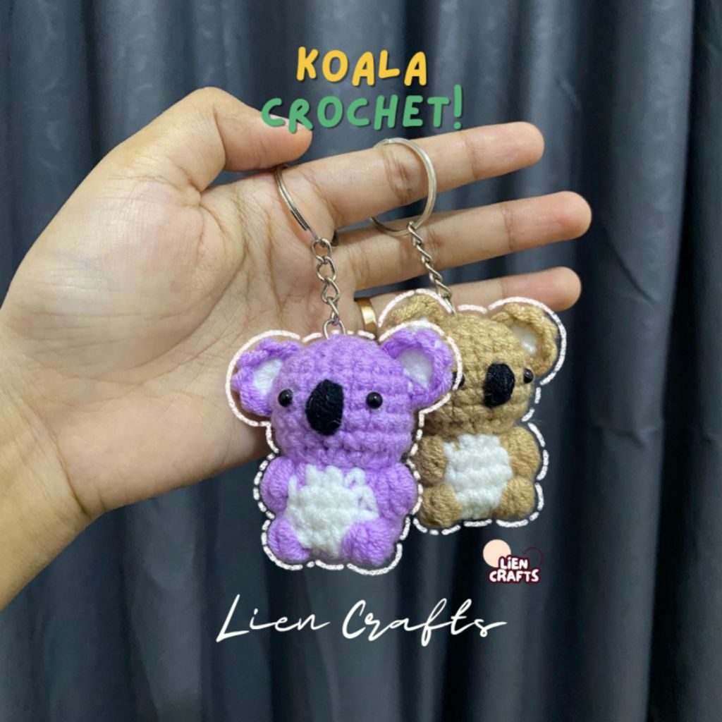 koala crochet keychain (bag charm)
