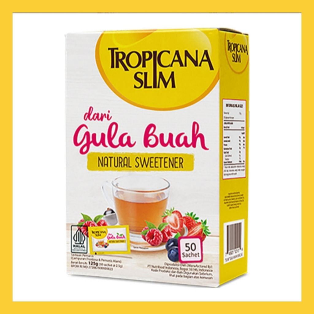 

Tropicana Slim Pemanis Alami Gula Buah 50 Pcs