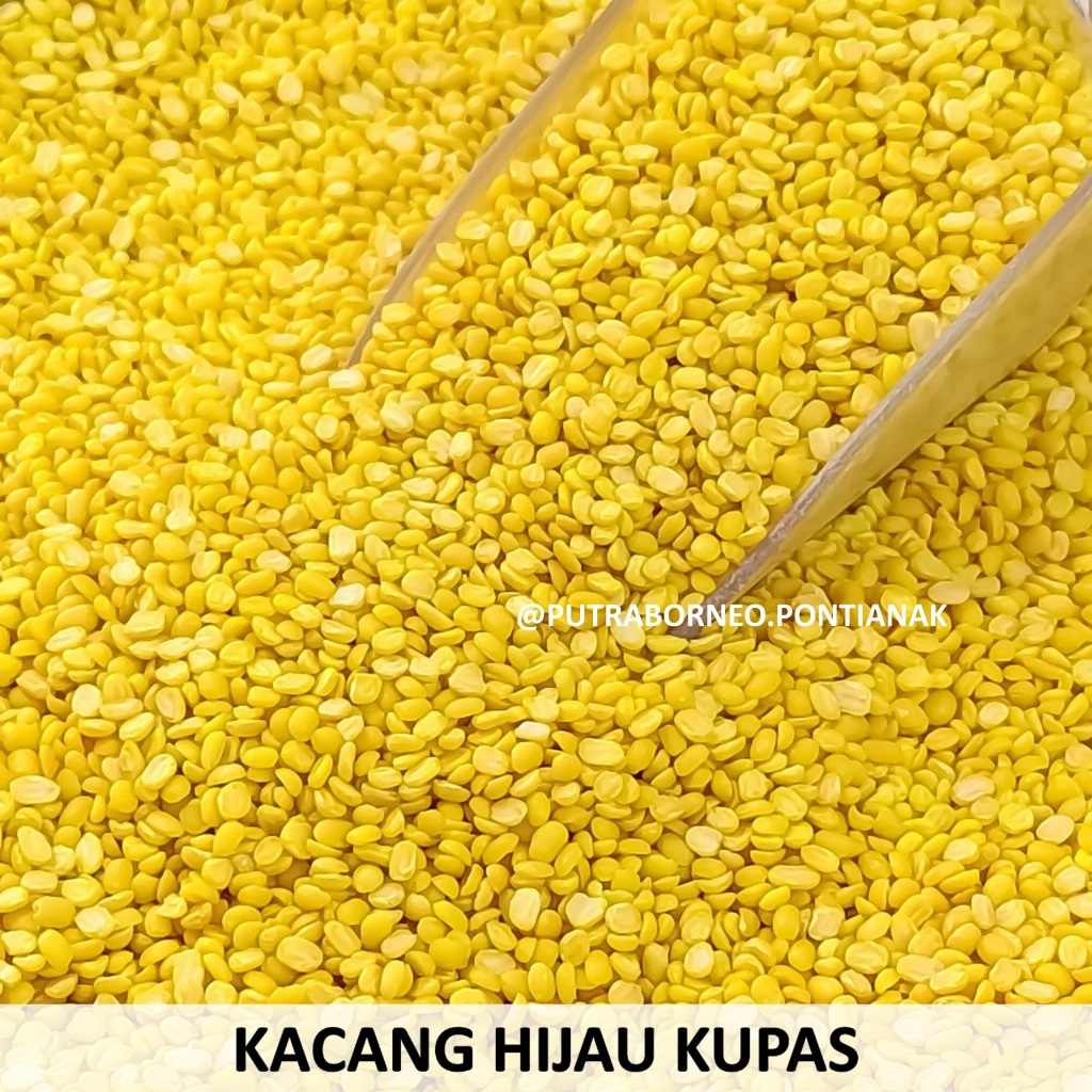 

Kacang Hijau Kupas 1 kg / Kacang Ijo Kupas Mentah / Tau Pai Isian Onde Onde