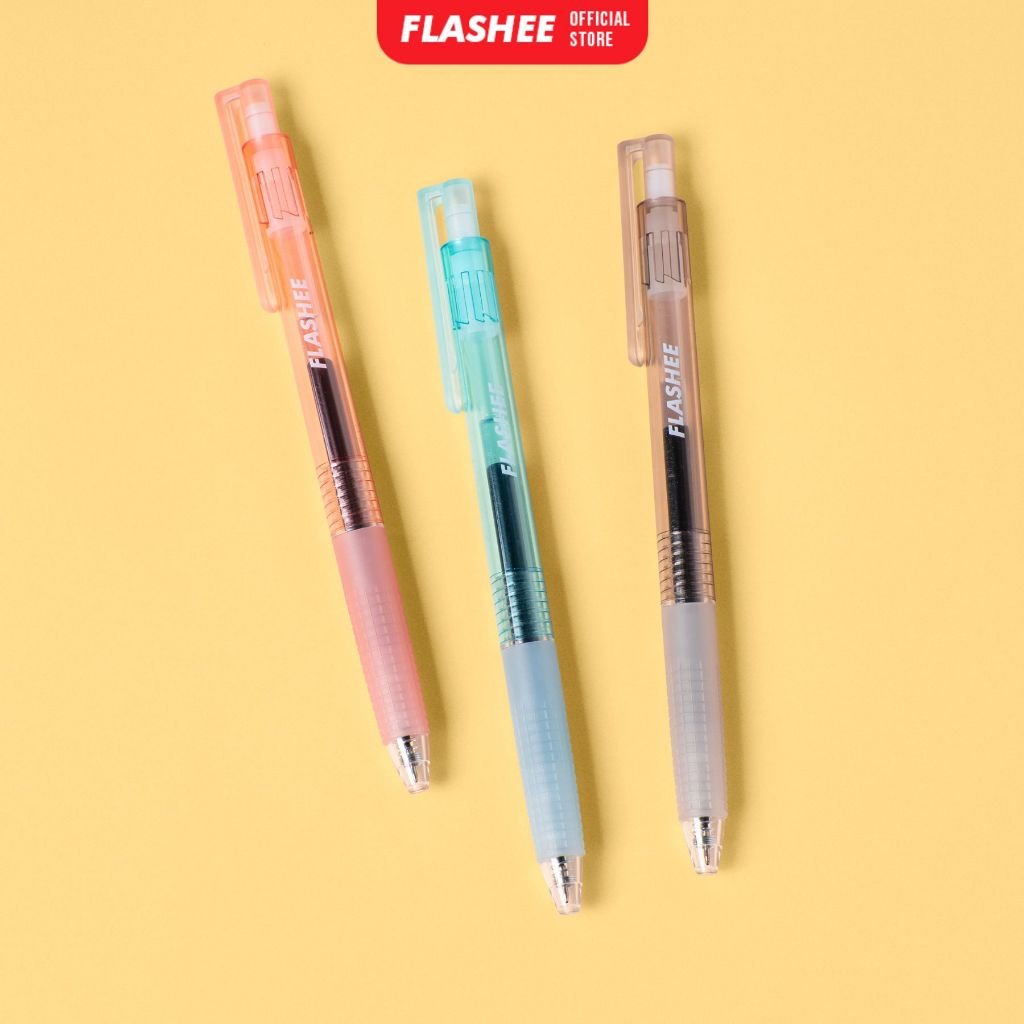 

Flashee Pulpen Flashee Flowline Gel Warna Transparan 0.5mm Tinta Halus Desain Stylish