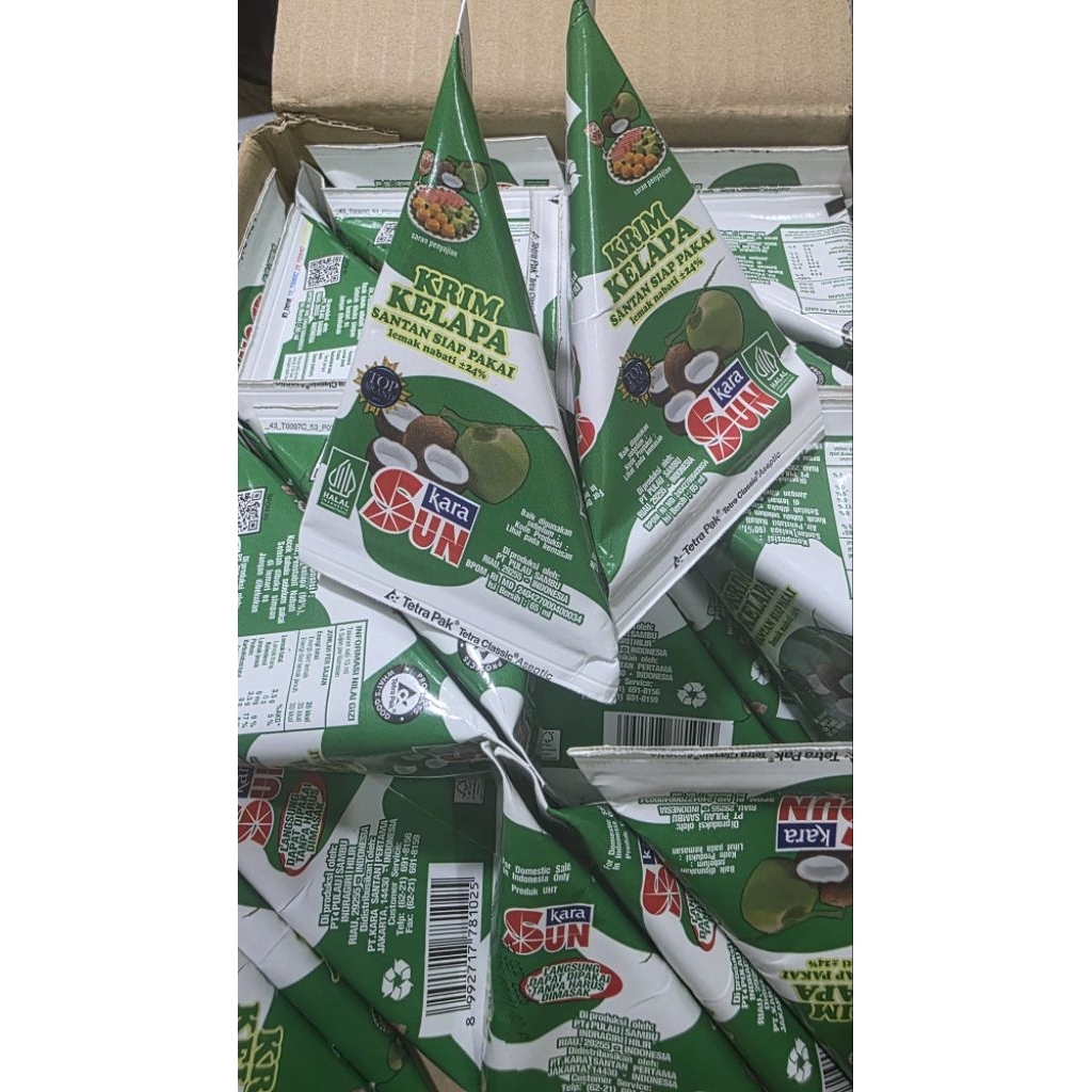 

[1duz 36pc]Sun kara santan cair ukuran 65mlx36pc