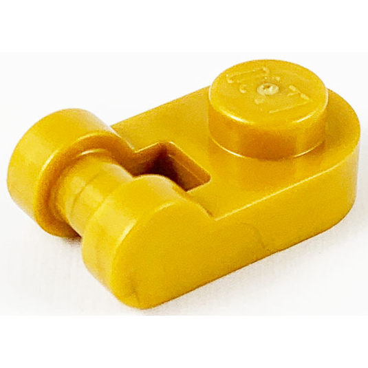 Lego 26047 part Plate, Round 1 x 1 with Bar Handle pearl gold