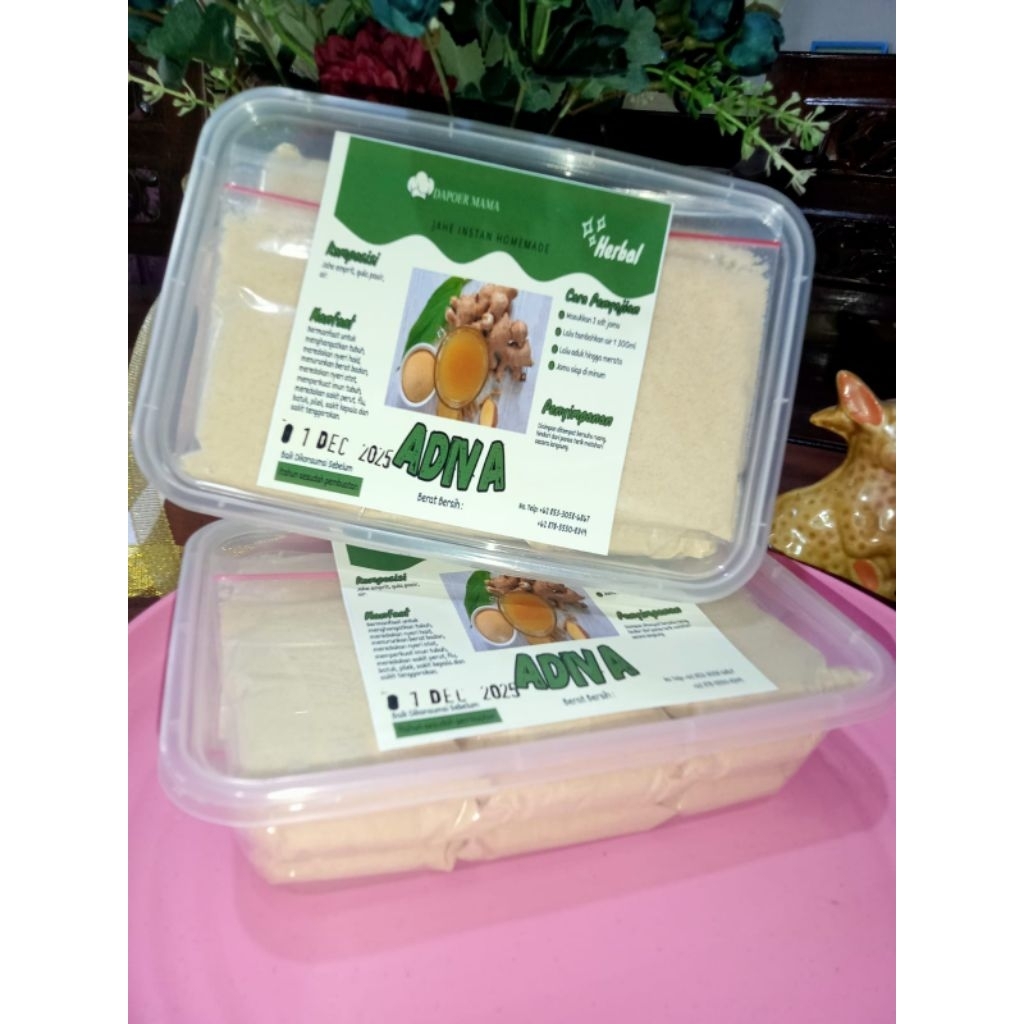 

serbuk minuman jahe ADIVA 2 in 1.jahe emprit rendah gula.satu kotak isi 10 saset.